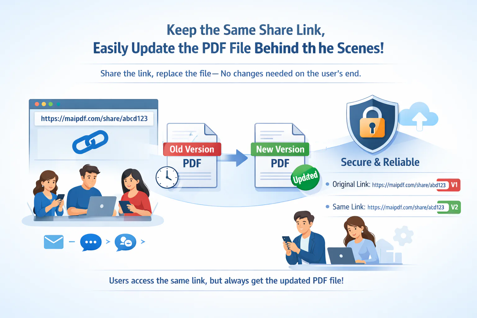 MaiPDF 托管 PDF 分享页面预览