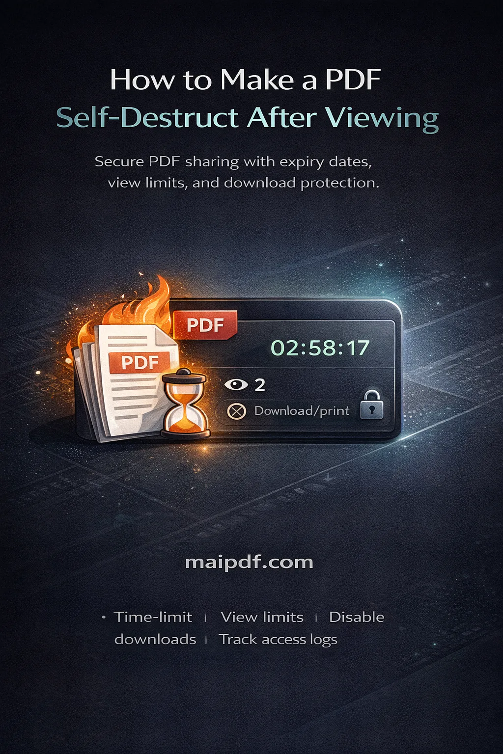 Self-destruct PDF link visual — link closes when the rule is met