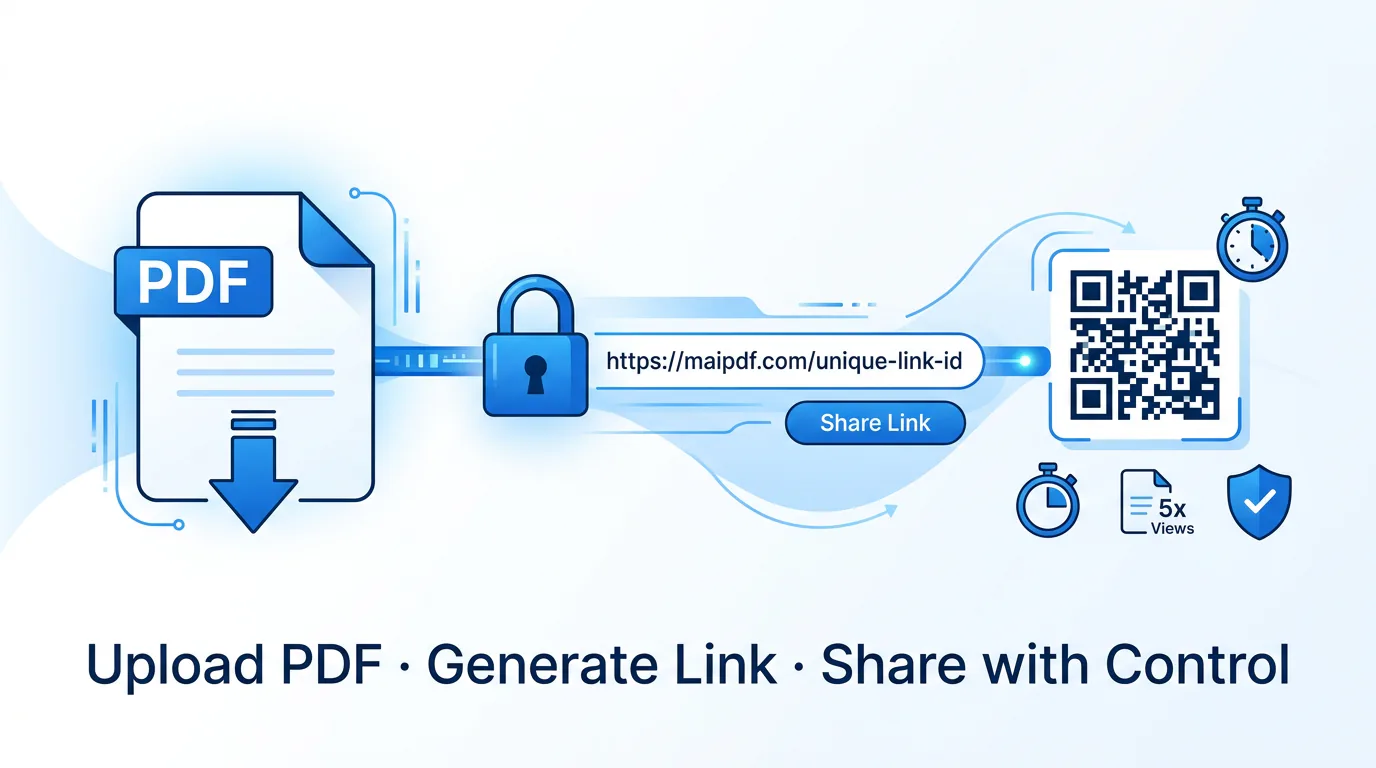 MaiPDF hosted PDF sharing interface — landscape view