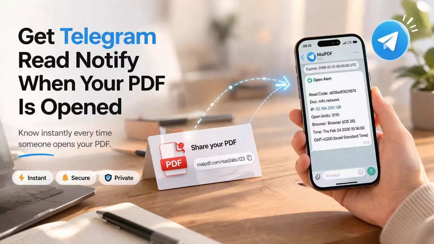 Telegram read notification after a PDF is opened